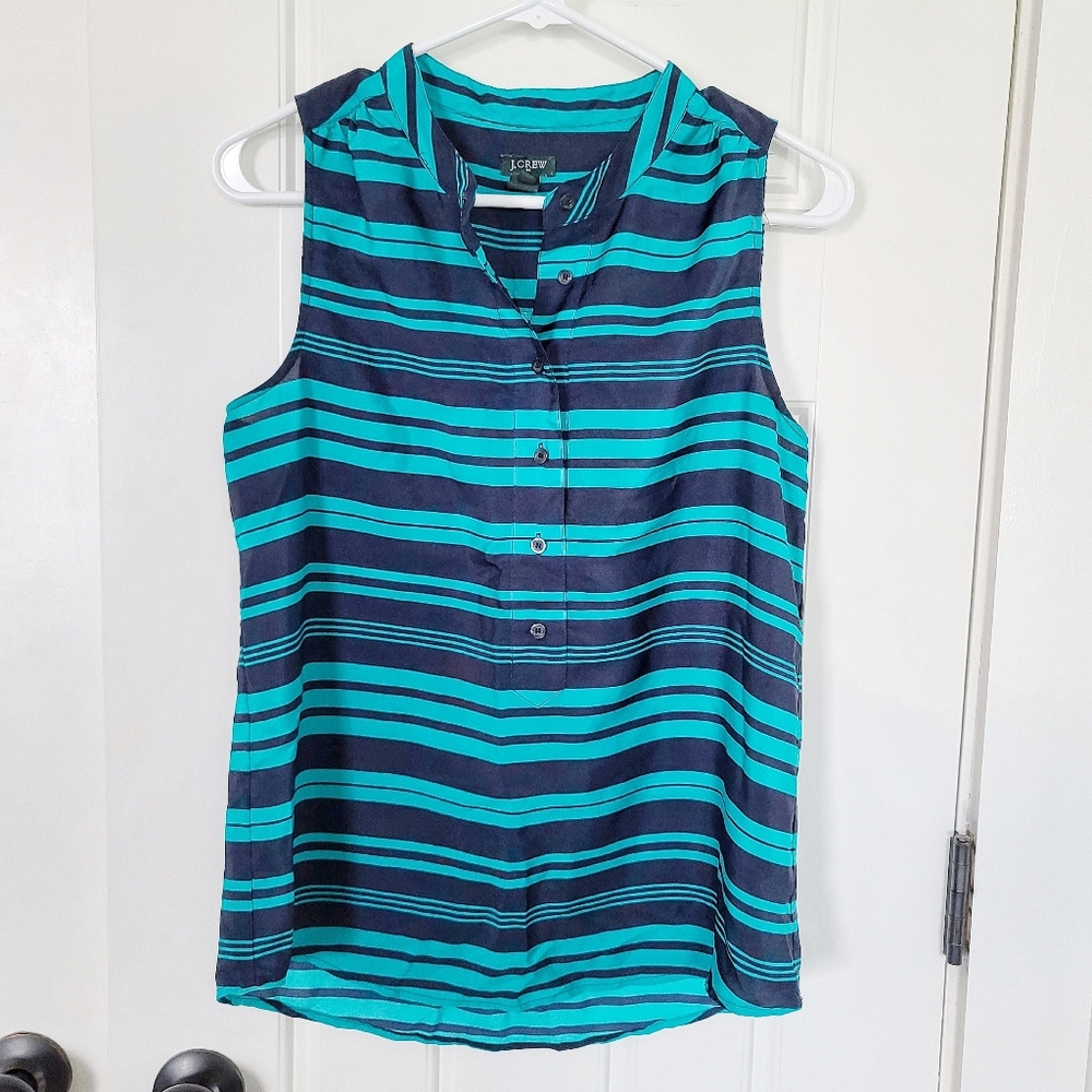 10/3 JCREW STRIPED BLOUSE
